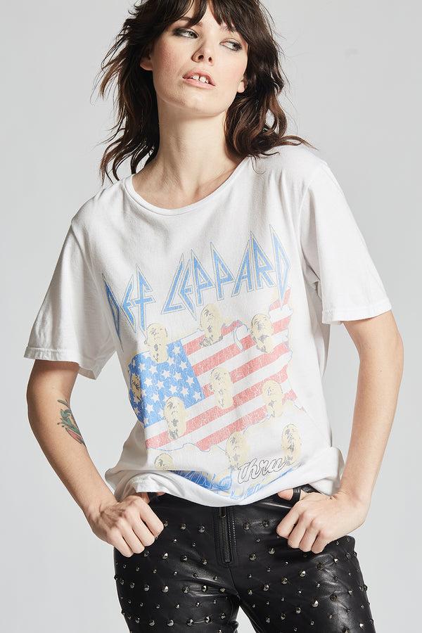 Recycled Karma Def Leppard Blazing Thru American Tour Tee