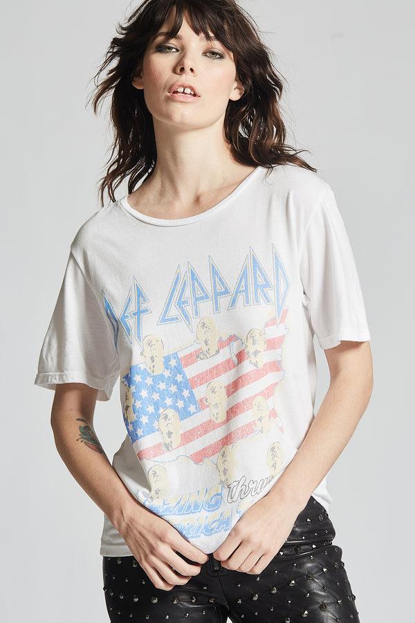Recycled Karma Def Leppard Blazing Thru American Tour Tee