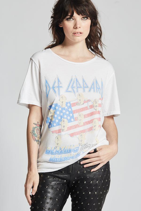 recycled karma Def Leppard Blazing Thru American Tour Tee