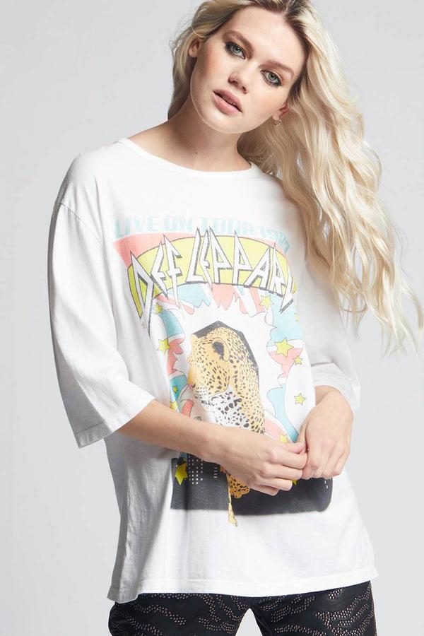 Recycled Karma Def Leppard Hysteria Tour 1987 3/4 Sleeve Tee