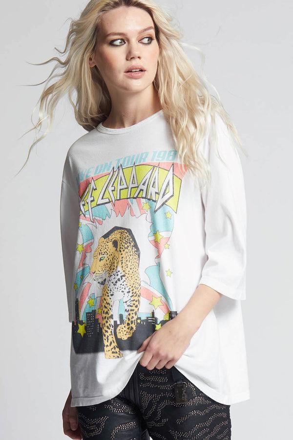 Recycled Karma Def Leppard Hysteria Tour 1987 3/4 Sleeve Tee