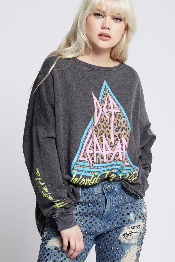Recycled Karma Def Leppard Hysteria Vintage One Size Sweatshirt