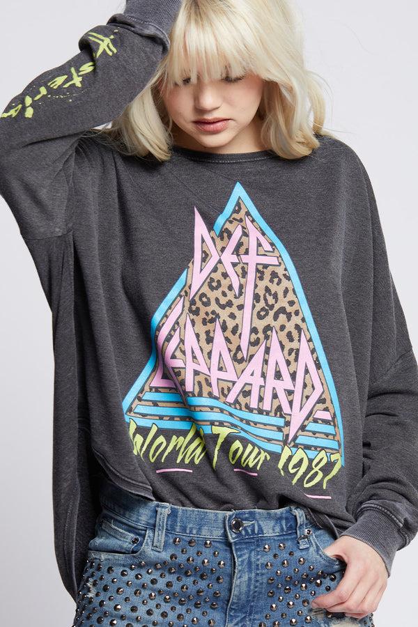 Recycled Karma Def Leppard Hysteria Vintage One Size Sweatshirt