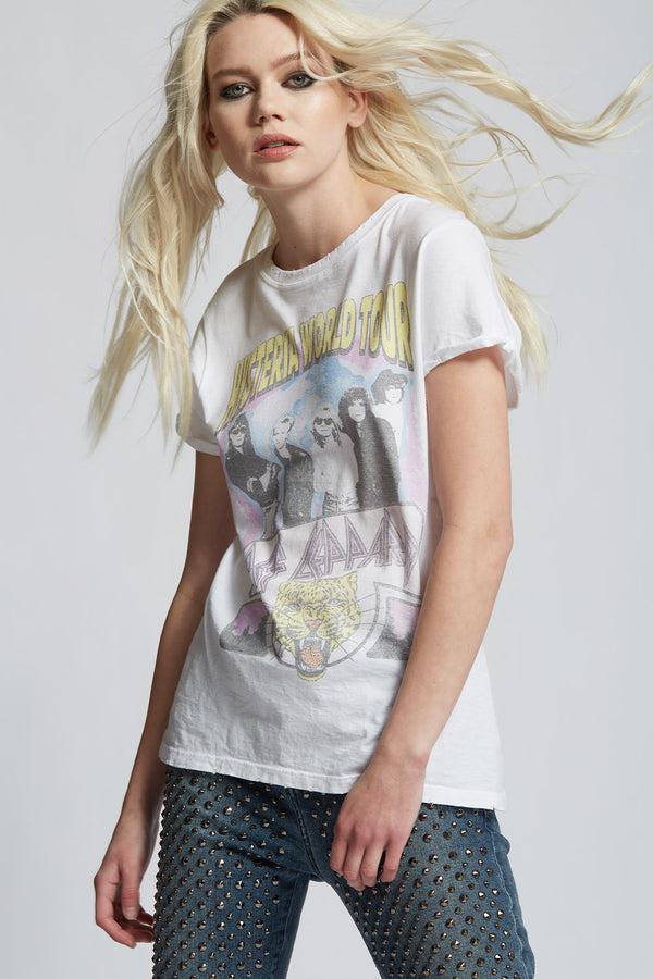 Recycled Karma Def Leppard Hysteria World Tour Vintage Concert Tee