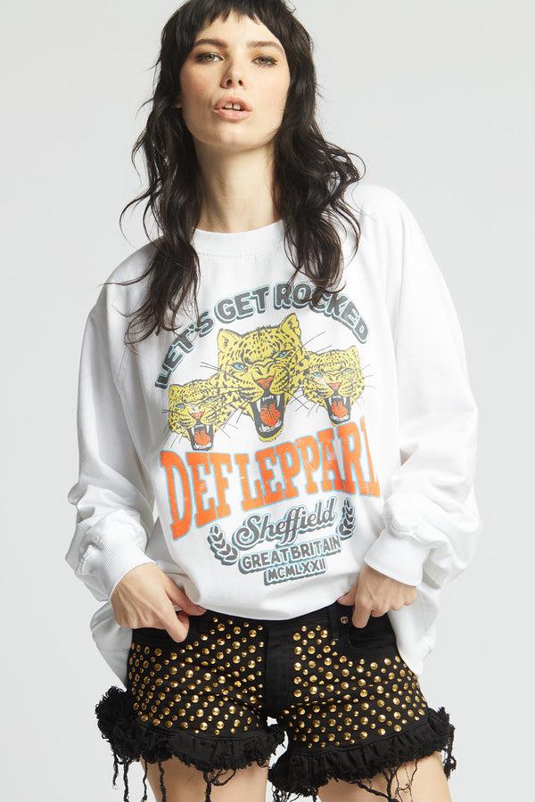 Recycled Karma Def Leppard Let’s Get Rocked Oversized Graphic Sweatshirt