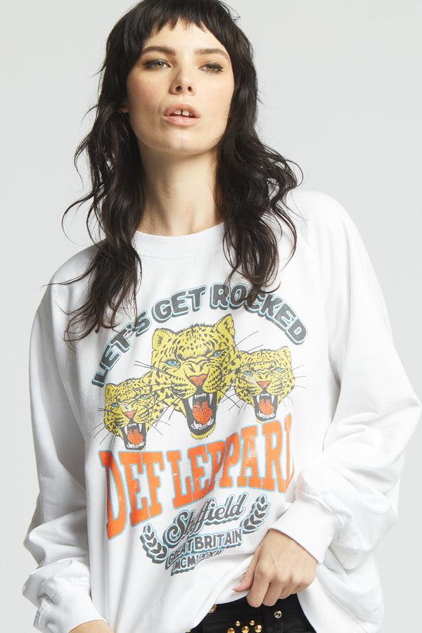 Recycled Karma Def Leppard Let’s Get Rocked Oversized Graphic Sweatshirt