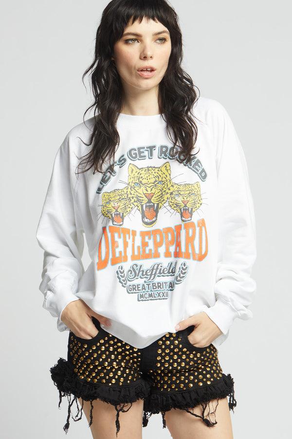 Recycled Karma Def Leppard Let’s Get Rocked Oversized Graphic Sweatshirt