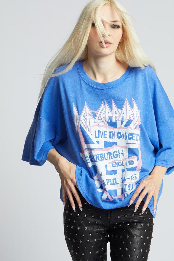 Recycled Karma Def Leppard Live In Edinburgh 1988 One Size Graphic Tee