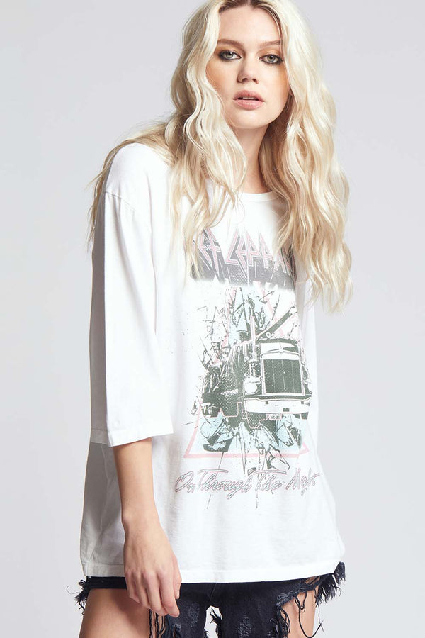 recycled karma Def Leppard On Through The Night Truck Tee