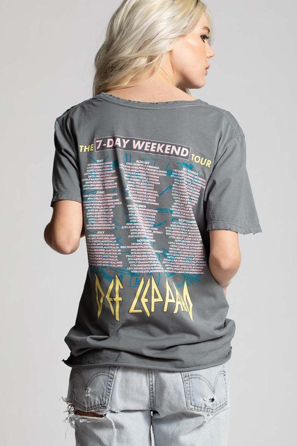 Recycled Karma Def Leppard The 7-Day Weekend Tour Tee