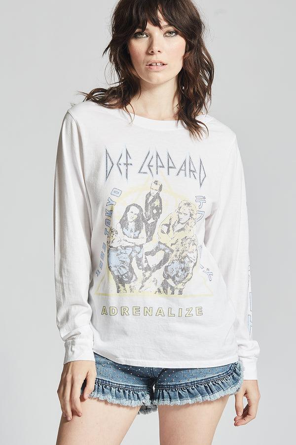 recycled karma Def Leppard Tokyo Adrenalize Tour Long Sleeve Tee