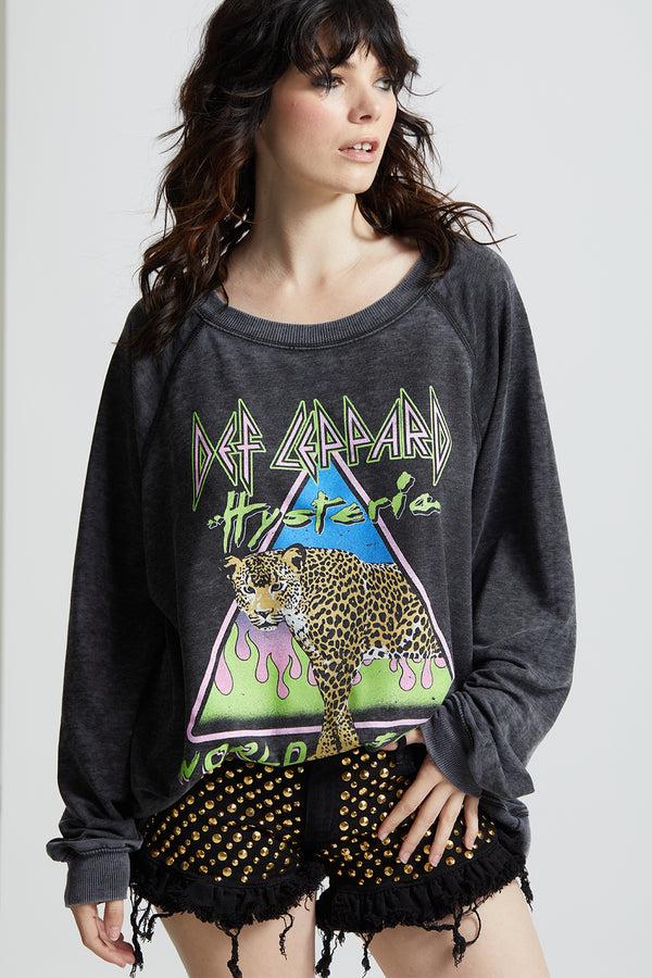 Recycled Karma Def Leppard World Tour Oversized Graphic Sweatshirt