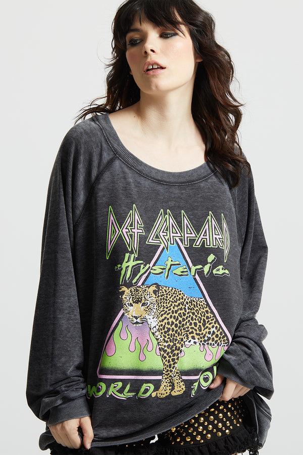 Recycled Karma Def Leppard World Tour Oversized Graphic Sweatshirt