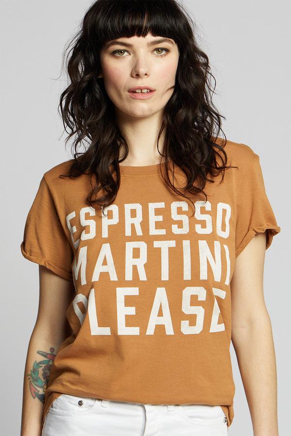 Recycled Karma Espresso Martini Please Fitted Statement Tee