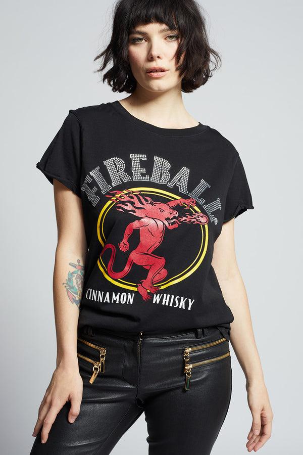 recycled karma Fireball Whisky Crystal Embellished Tee