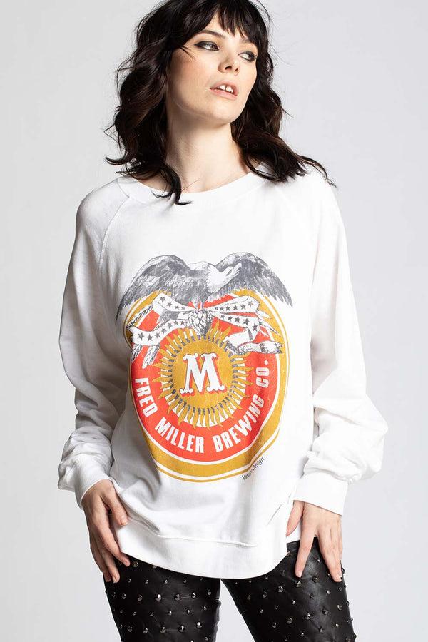 Recycled Karma Fred Miller Brewing Co. Vintage Oversized Sweatshirt