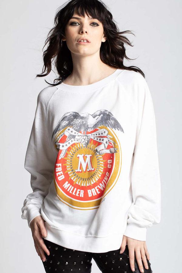 Recycled Karma Fred Miller Brewing Co. Vintage Oversized Sweatshirt