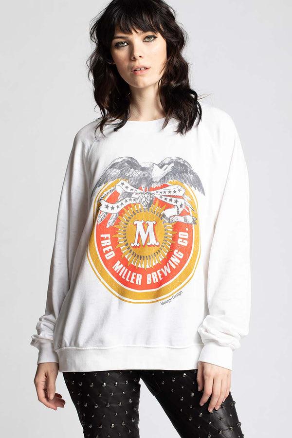 recycled karma Fred Miller Brewing Co. Vintage Oversized Sweatshirt