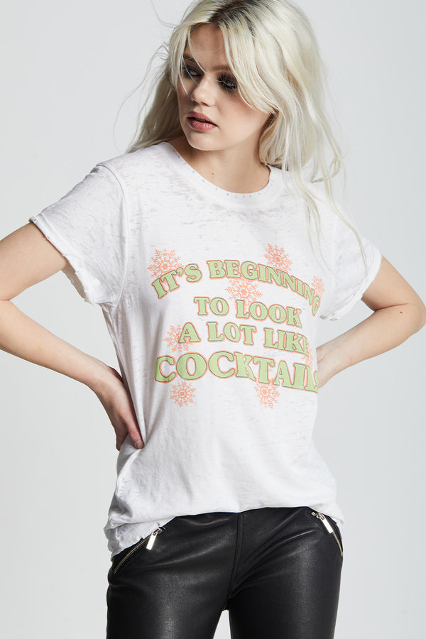 Recycled Karma Holidazed Cocktail Distressed Burnout Tee