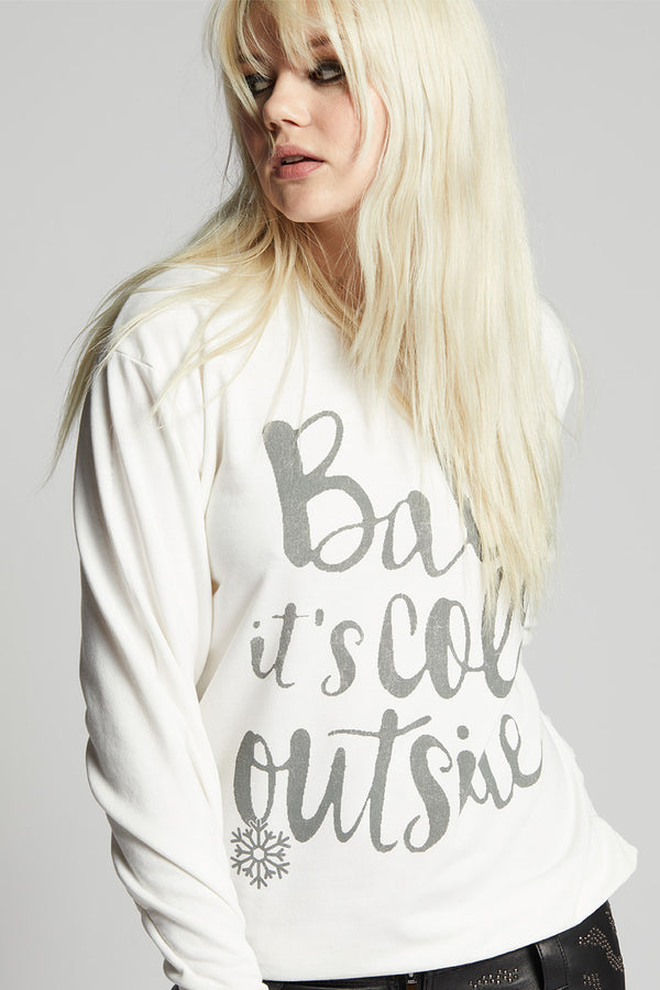 Recycled Karma It’s Cold Outside Fitted Vintage Style Sweatshirt