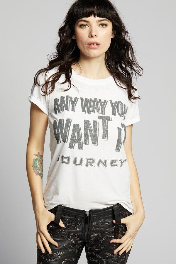 Recycled Karma Journey Any Way You Want It White Vintage Band Tee