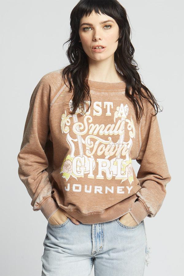 recycled karma Journey Just A Small Town Girl Sweatshirt