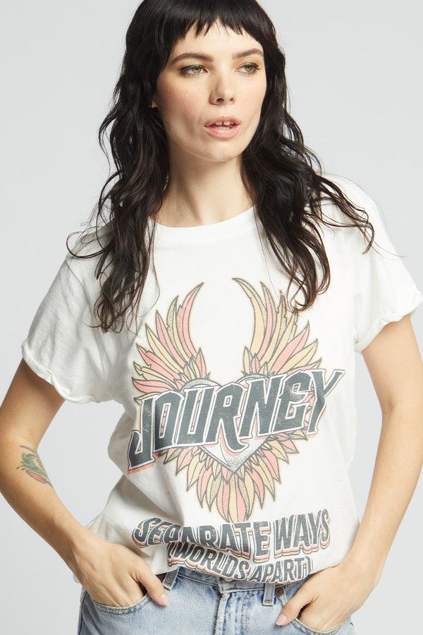 Recycled Karma Journey Separate Ways White Graphic Tee