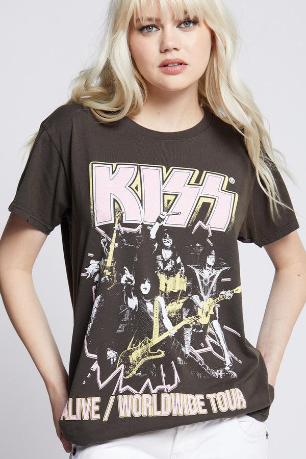 Recycled Karma KISS Alive Worldwide Tour Vintage Graphic Tee