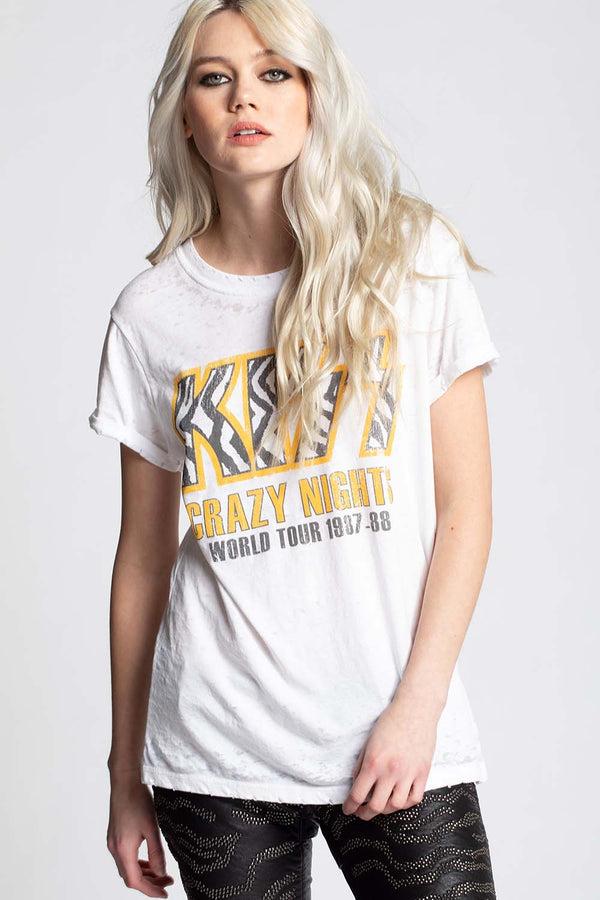 Recycled Karma KISS Crazy Nights World Tour Vintage Concert Tee