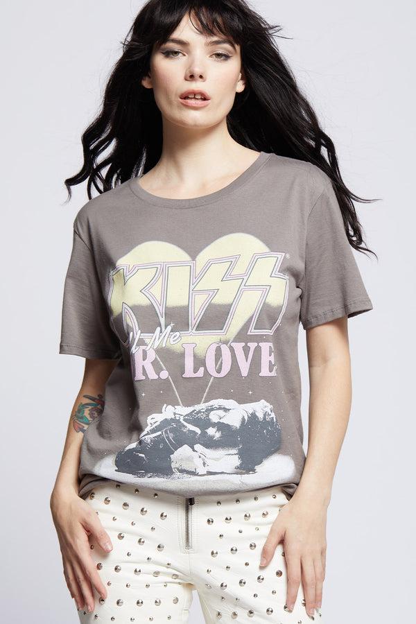 recycled karma KISS Dr. Love Vintage Graphic Boyfriend Tee