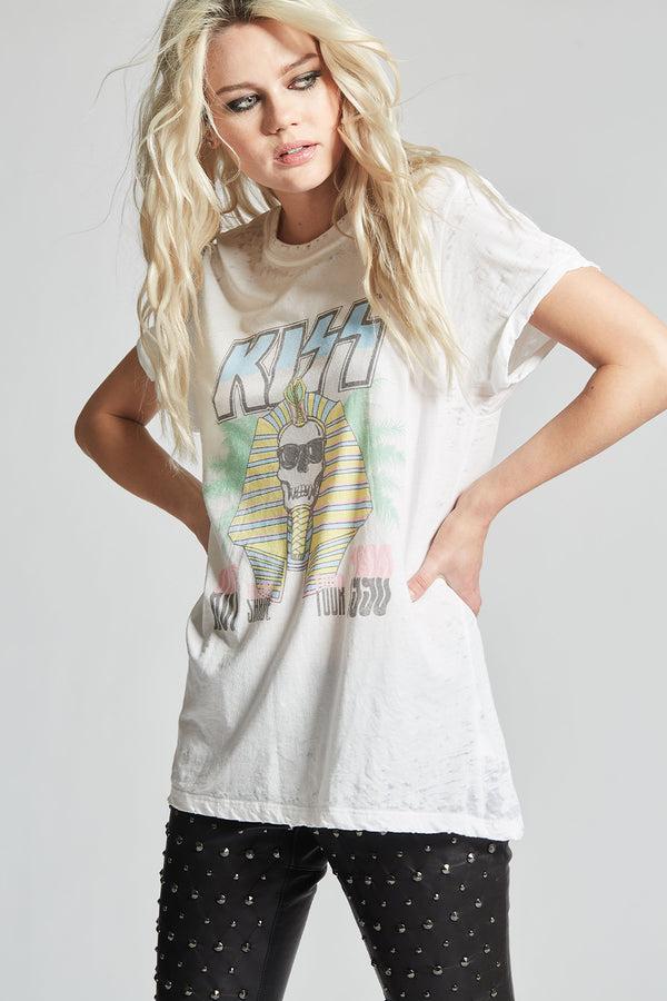 Recycled Karma KISS Hot In The Shade 1990 Fitted Vintage Tour Tee