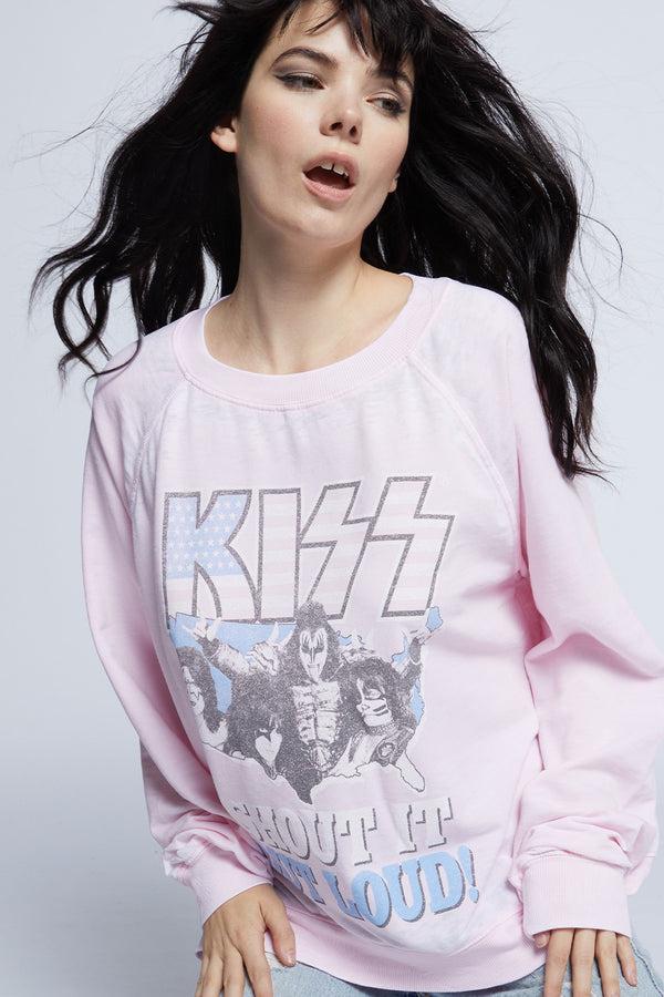 Recycled Karma KISS Shout It Out Loud Oversized Sweatshirt