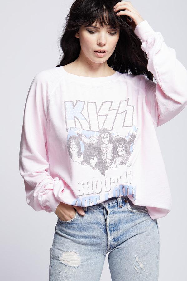 Recycled Karma KISS Shout It Out Loud Oversized Sweatshirt
