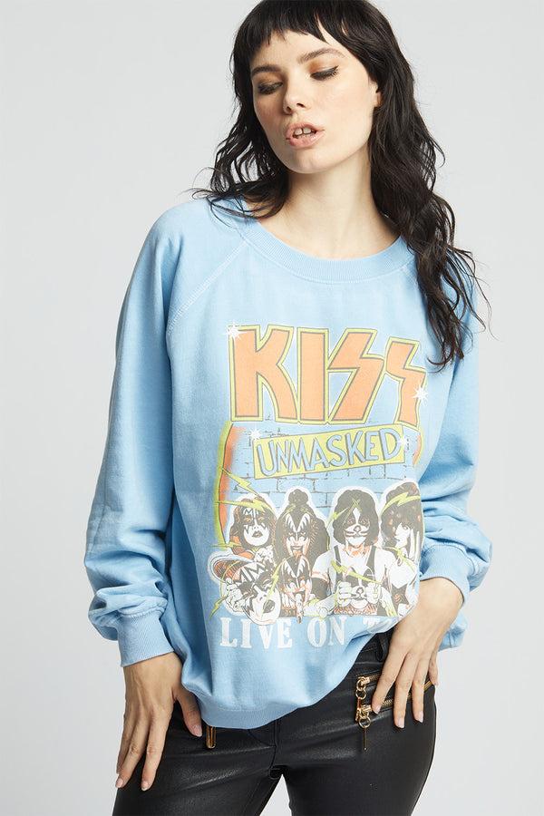 Recycled Karma KISS Unmasked Tour Vintage Oversized Sweatshirt