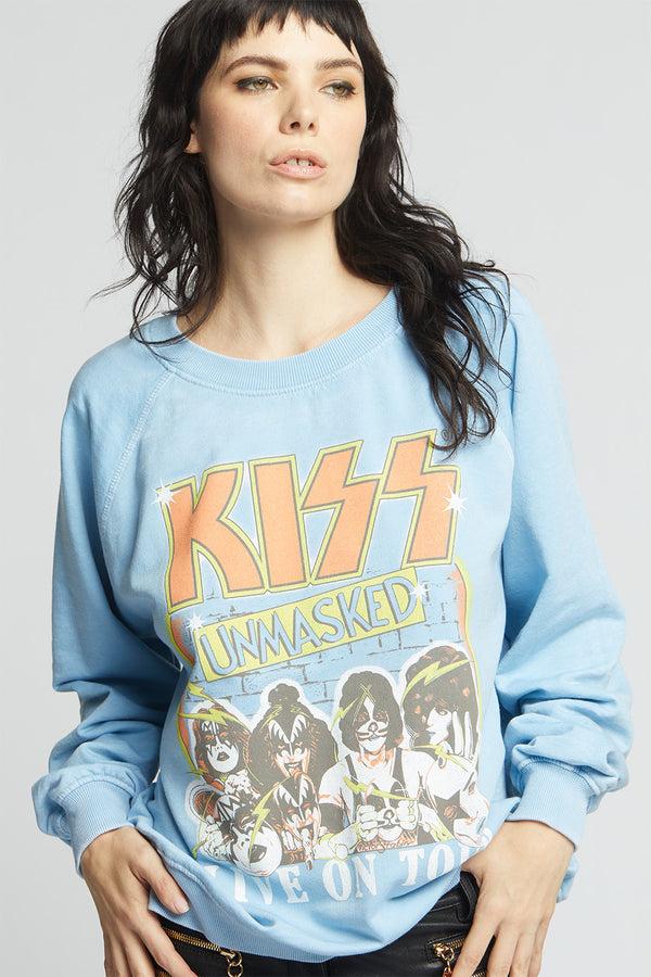 Recycled Karma KISS Unmasked Tour Vintage Oversized Sweatshirt