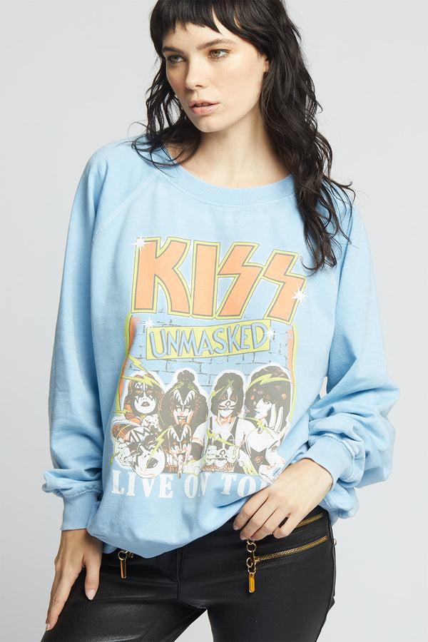 Recycled Karma KISS Unmasked Tour Vintage Oversized Sweatshirt