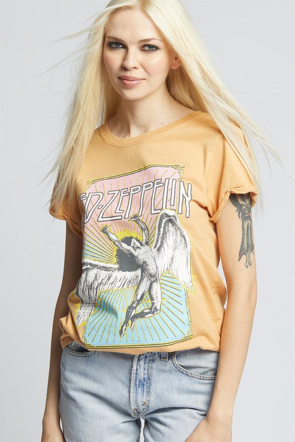 Recycled Karma Led Zeppelin Icarus Logo Vintage Inspired Graphic Tee