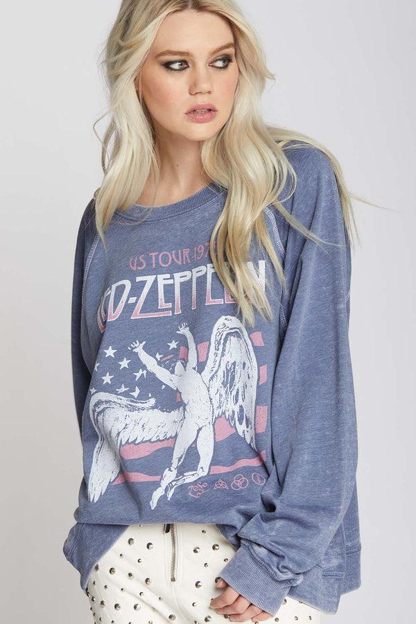 Recycled Karma Led Zeppelin U.S. Tour 1975 Oversized Sweatshirt