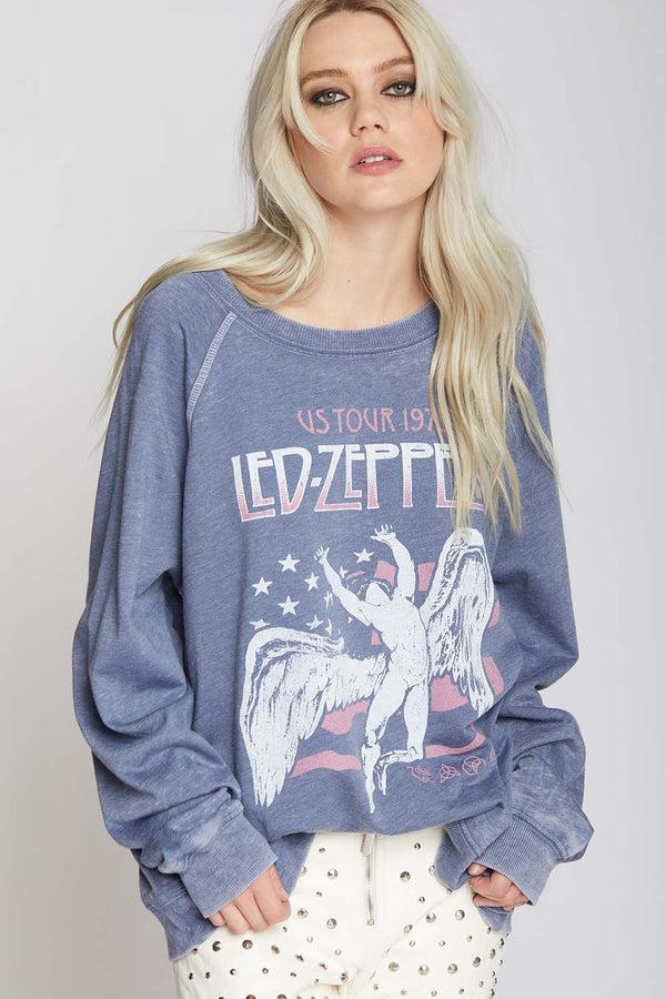 recycled karma Led Zeppelin U.S. Tour 1975 Oversized Sweatshirt