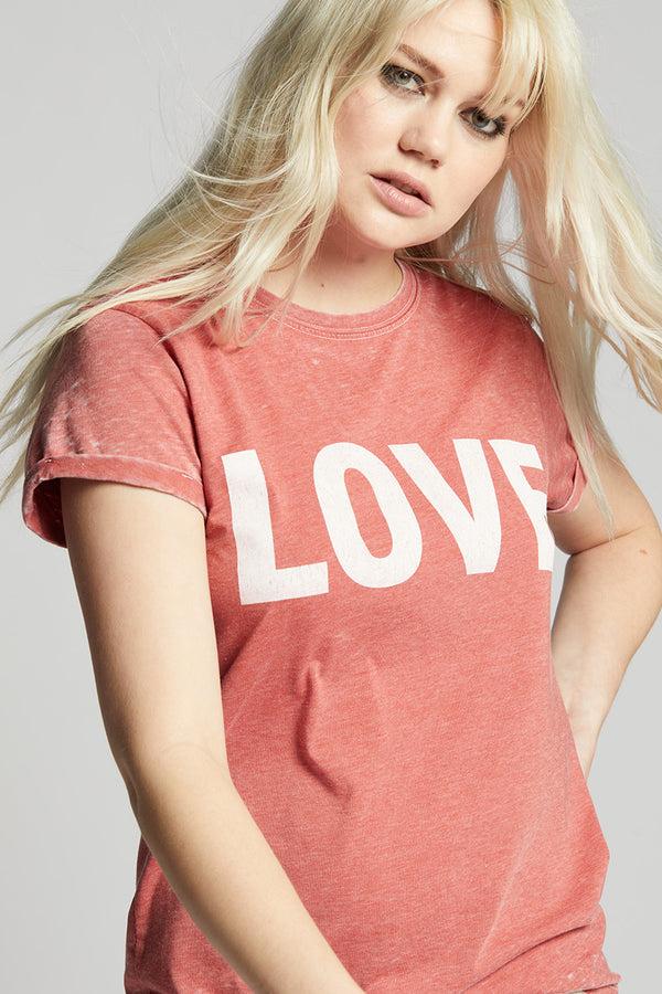 Recycled Karma Love Fitted Chili Pepper Graphic Tee