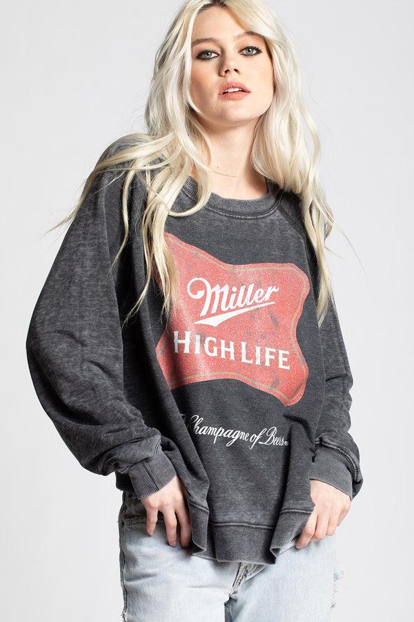 recycled karma Miller High Life Oversized Vintage Sweatshirt