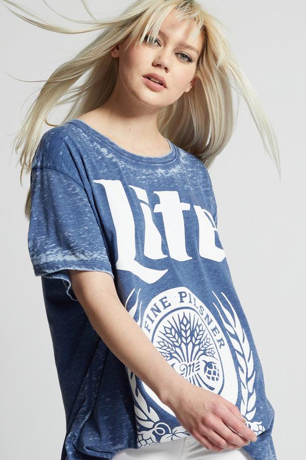 Recycled Karma Miller Lite One Size Vintage Logo Tee