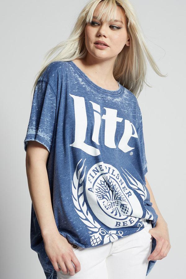 Recycled Karma Miller Lite One Size Vintage Logo Tee