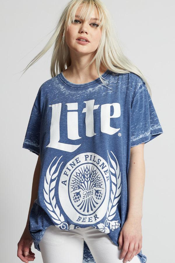 recycled karma Miller Lite One Size Vintage Logo Tee
