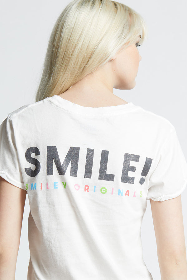 Recycled Karma Original Smiley Vintage-Style Fitted Tee