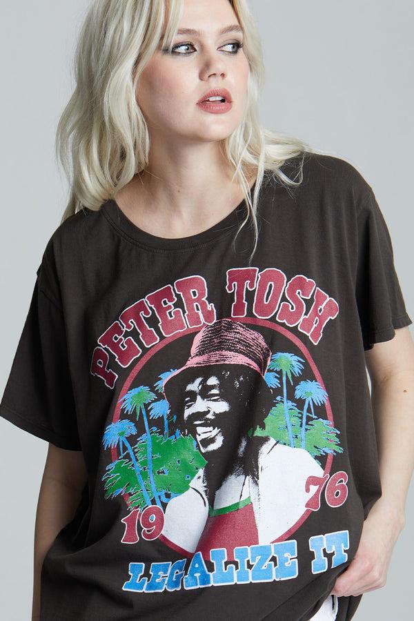 Recycled Karma Peter Tosh Vintage-Style One Size Reggae Graphic Tee