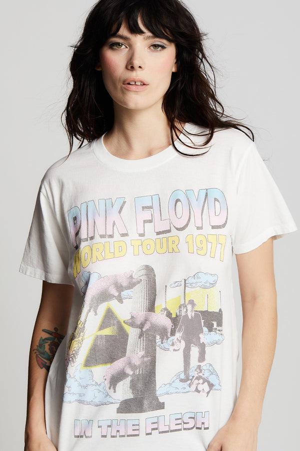 Recycled Karma Pink Floyd 1977 World Tour Unisex Vintage Band Tee