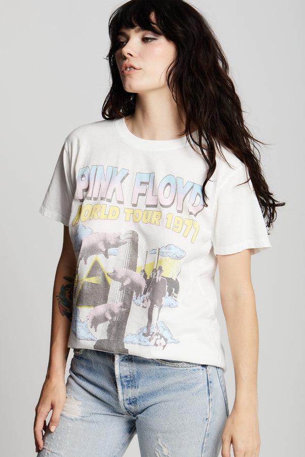 Recycled Karma Pink Floyd 1977 World Tour Unisex Vintage Band Tee