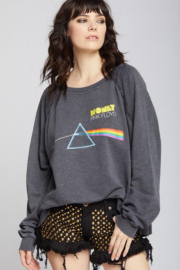 Recycled Karma Pink Floyd Money Oversized Fleece Sweatshirt
