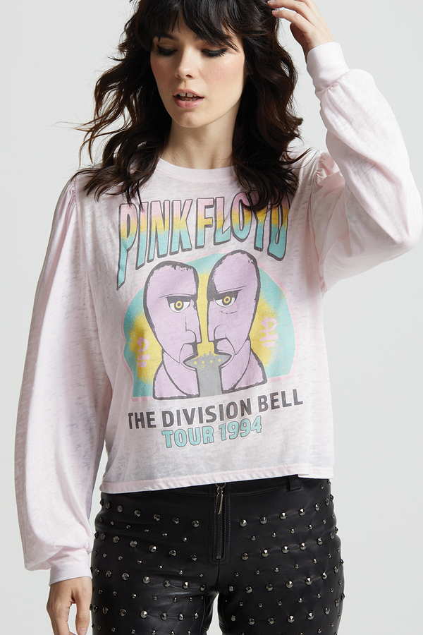 Recycled Karma Pink Floyd The Division Bell Vintage Graphic Long Puff Sleeve